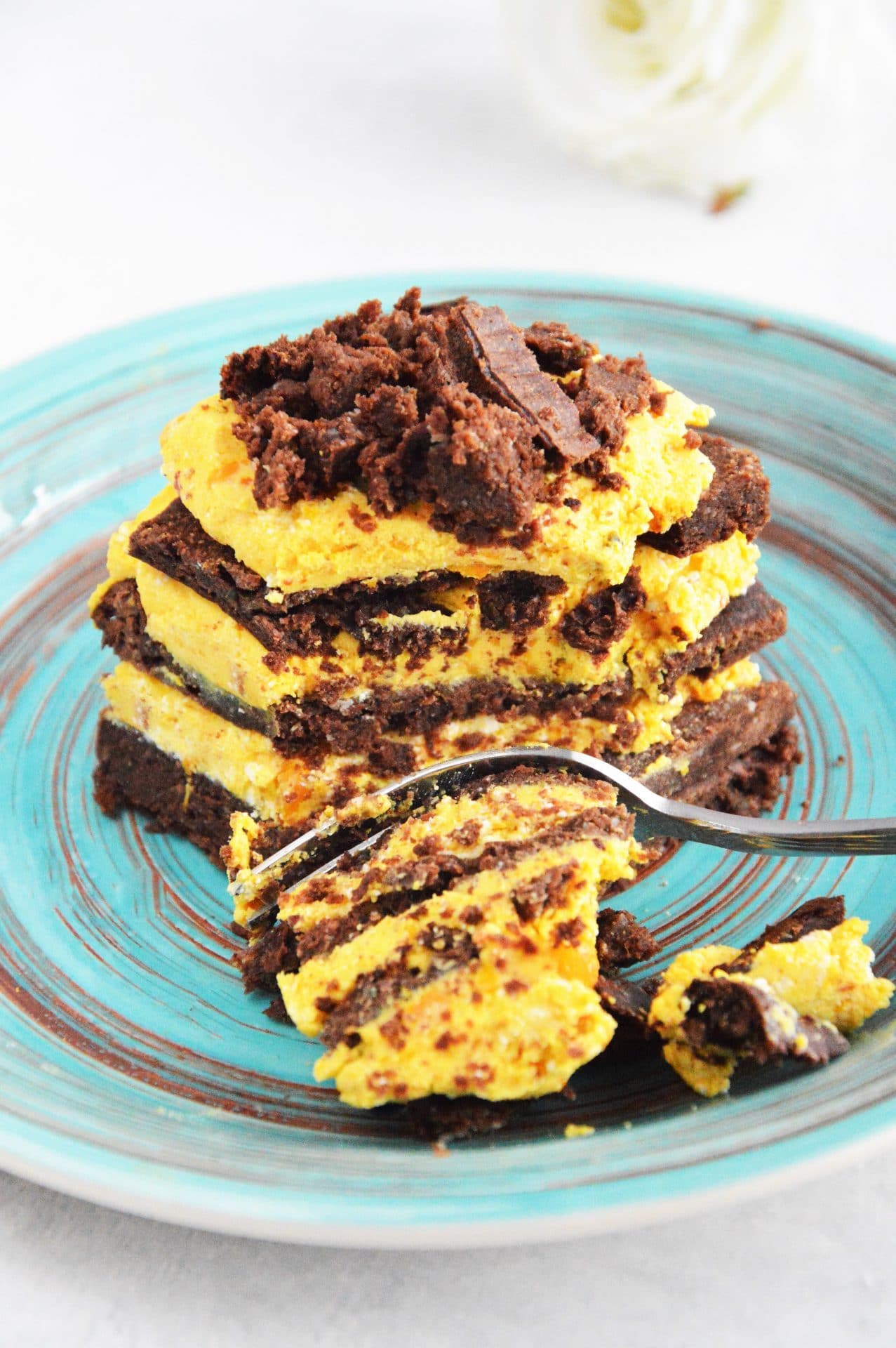 Fit brownie z dynią w przekroju